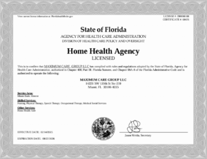 AHCA LICENSE
